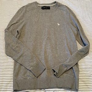 Abercrombie soft AF cashmere cotton blend grey sweater medium
